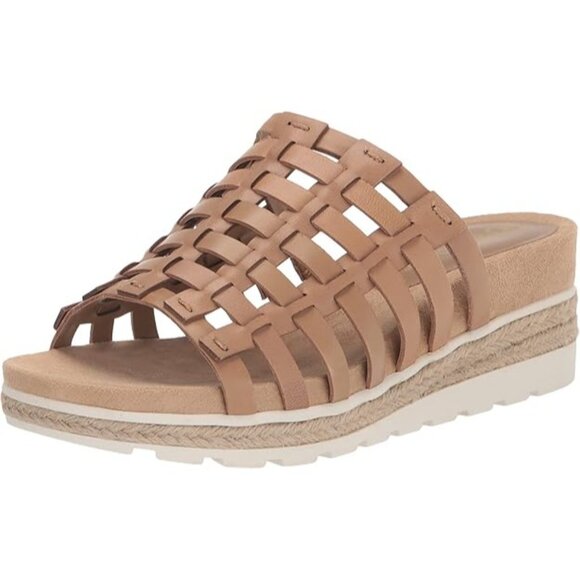 Bella Vita Oaklynn Wedge Sandal Leather Tan Sandal Women's Size 8M - Picture 4 of 9